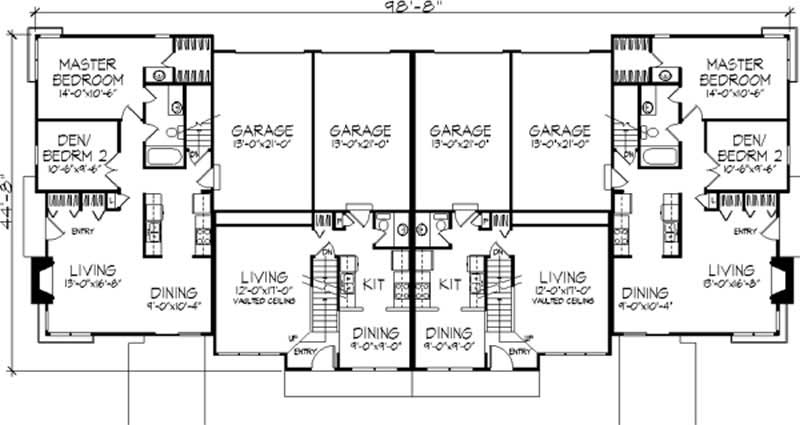 Floor Plan First Story of Multi-Unit Plan #146-2746