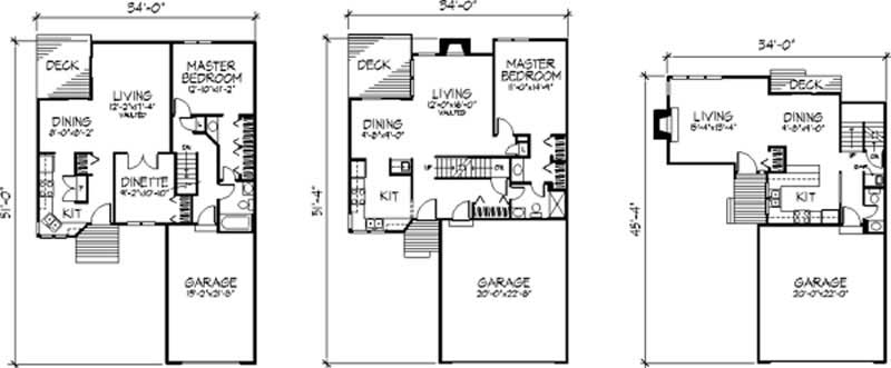 Floor Plan First Story of Multi-Unit Plan #146-2748