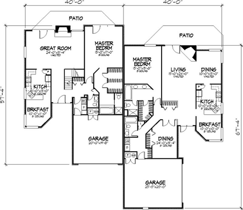 Floor Plan First Story of Cape Cod Plan #146-2751