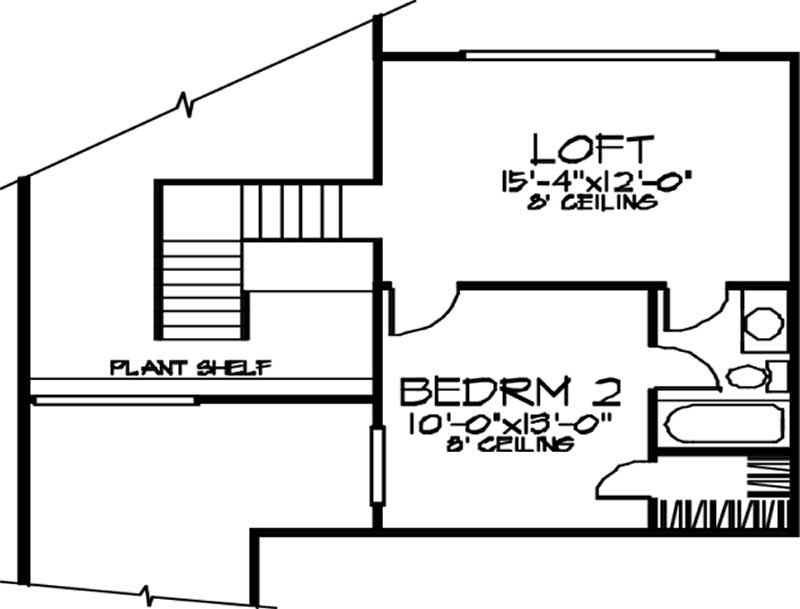 Floor Plan Second Story of Cape Cod Plan #146-2751