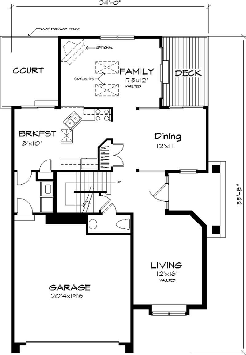 Floor Plan First Story of Country Plan #146-2781