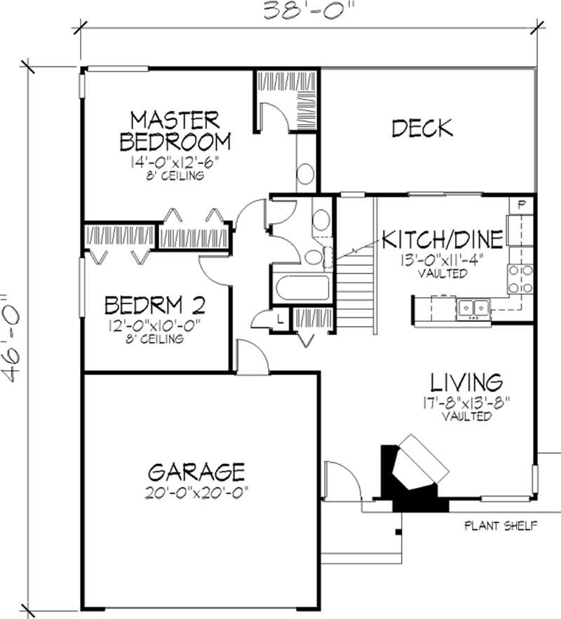 Floor Plan First Story of Country Plan #146-2790