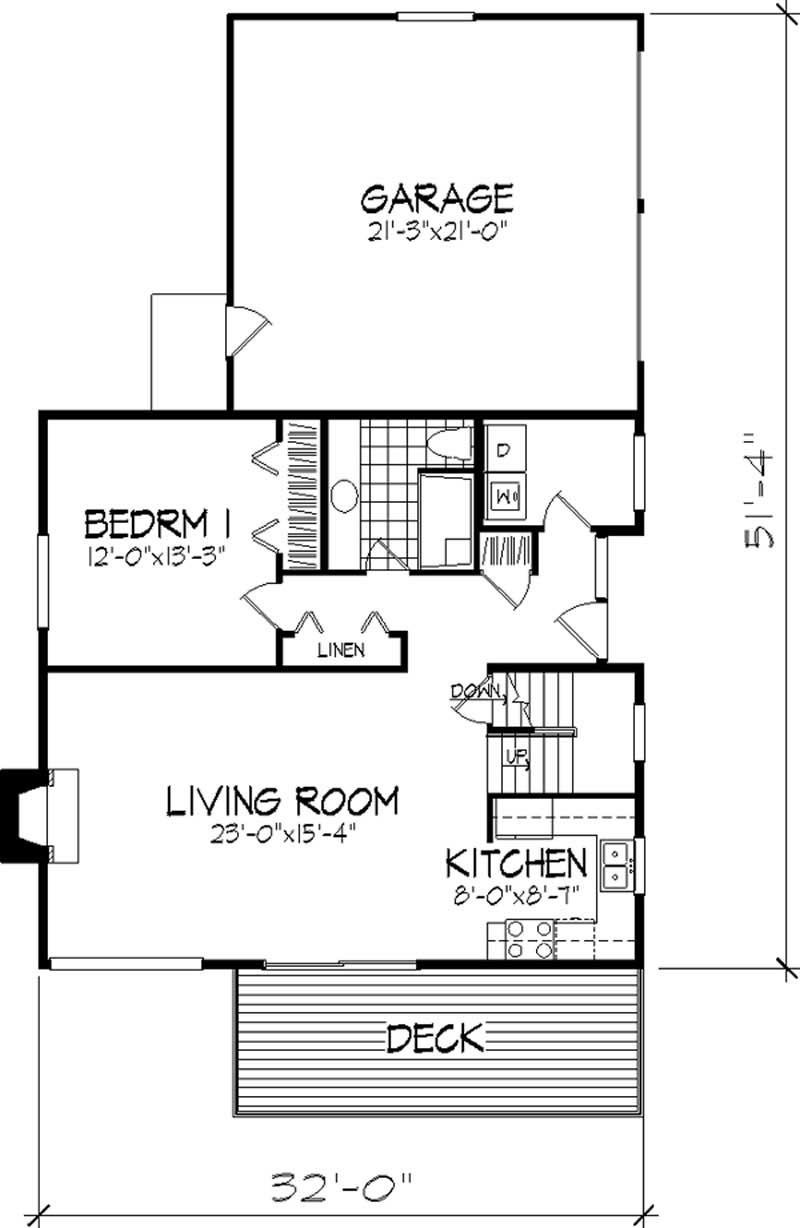 Floor Plan First Story of Contemporary Plan #146-2799