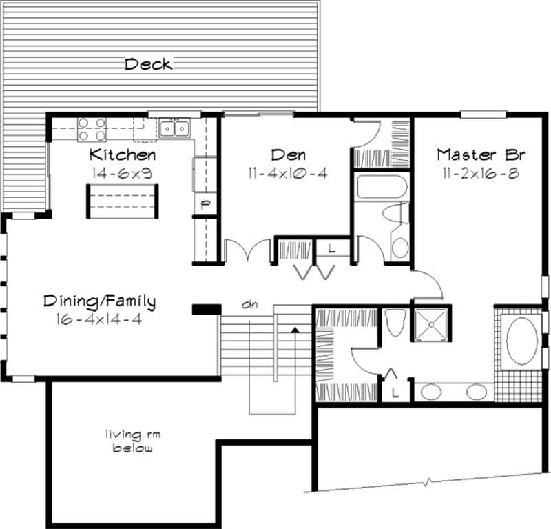 Floor Plan First Story of Country Plan #146-2805