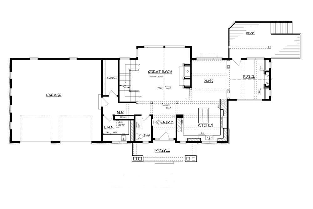 Floor Plan First Story of Transitional Plan #146-2810