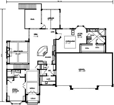Floor Plan Second Story of European Plan #146-2811