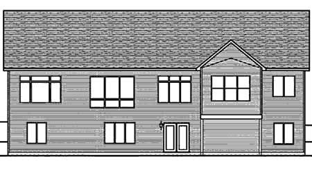 Home Plan Rear Elevation of this 3-Bedroom,2030 Sq Ft Plan -146-2812