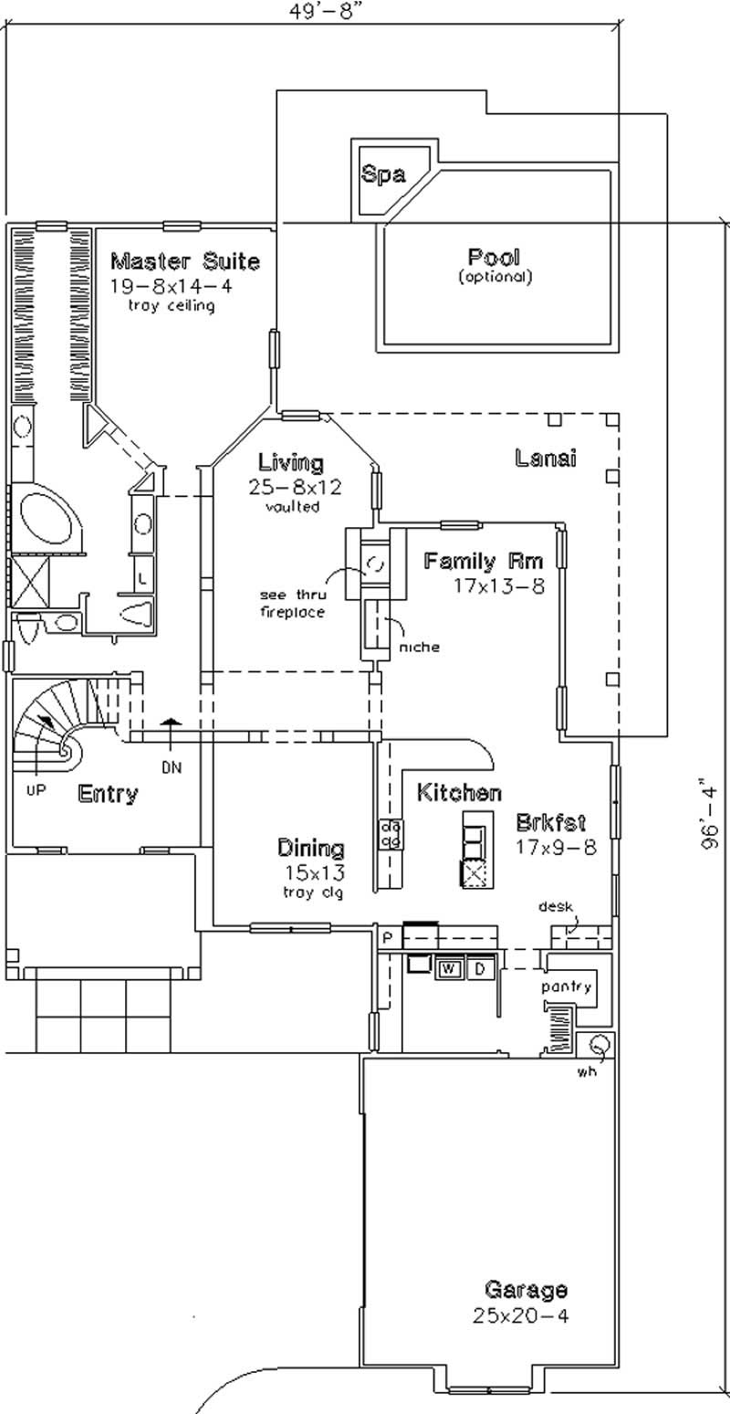 Floor Plan First Story of Cape Cod Plan #146-2859