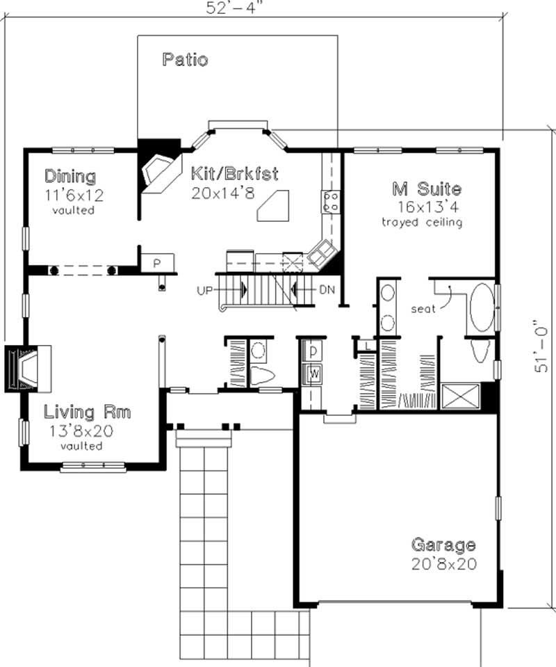 Floor Plan First Story of Cape Cod Plan #146-2868