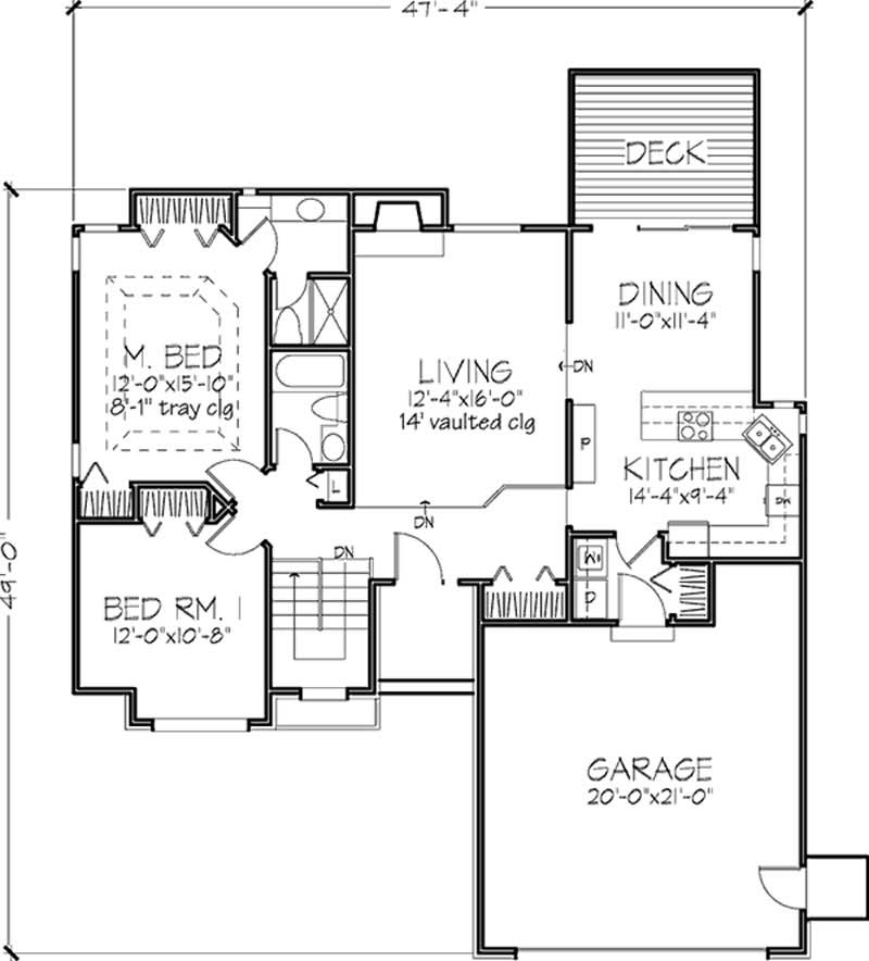 Floor Plan First Story of Country Plan #146-2883