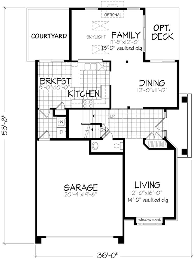 Floor Plan First Story of Country Plan #146-2885