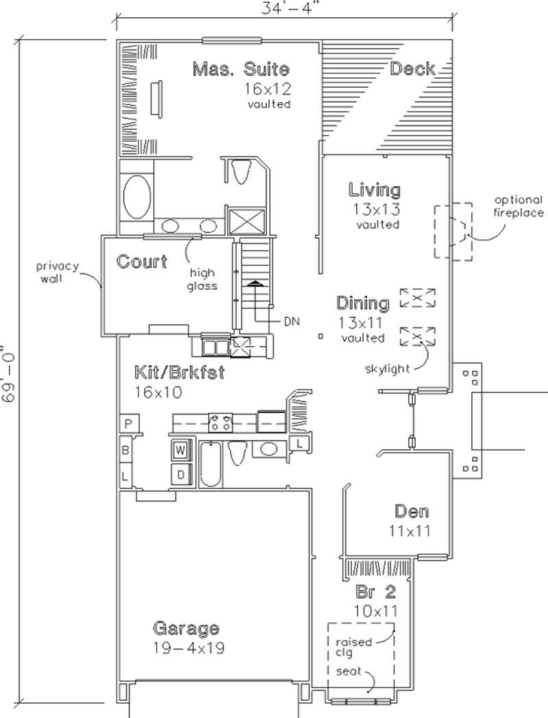 Floor Plan First Story of Country Plan #146-2893