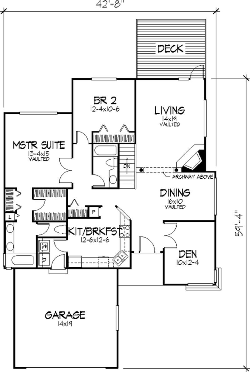 Floor Plan First Story of Country Plan #146-2896
