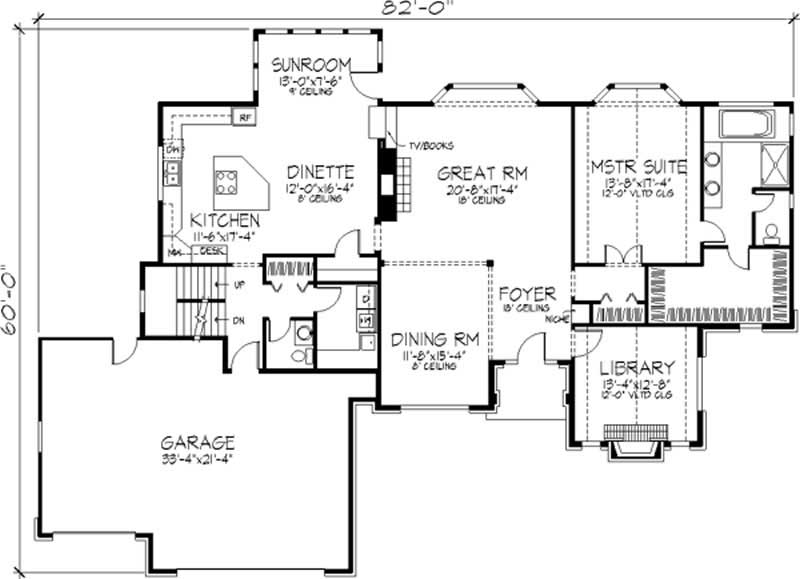 Floor Plan First Story of European Plan #146-2919