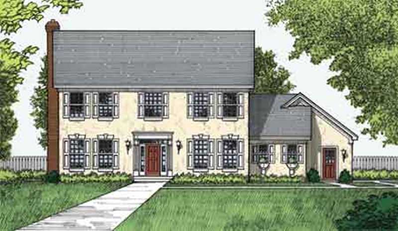 Home Plan Front Elevation of this 4-Bedroom,2376 Sq Ft Plan -146-2920