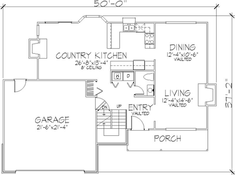 Floor Plan First Story of Country Plan #146-2924