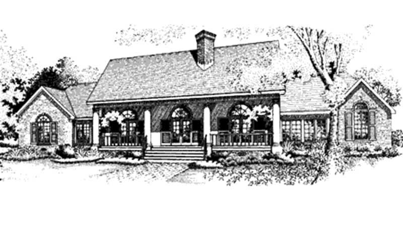 Home Plan Front Elevation of this 4-Bedroom,2276 Sq Ft Plan -146-2927