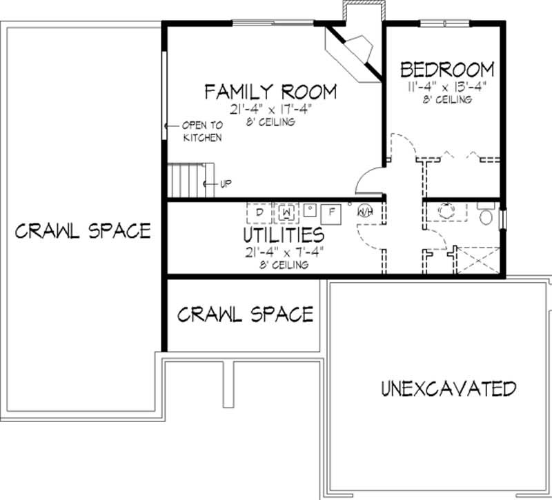 Floor Plan Second Story of Cape Cod Plan #146-2939