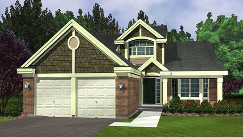 Front view of Cape Cod home (ThePlanCollection: House Plan #146-2943)