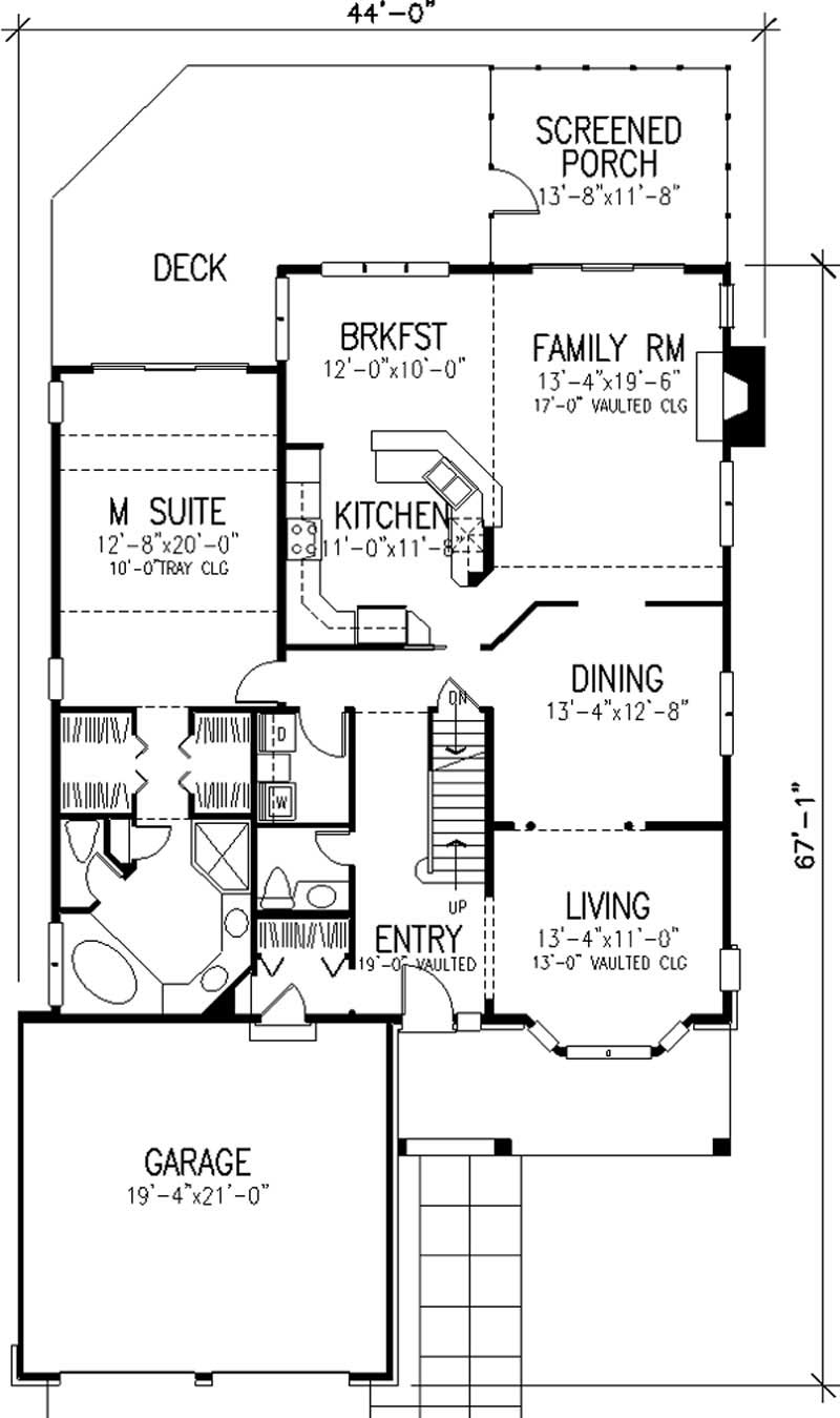 Floor Plan First Story of Cape Cod Plan #146-2943