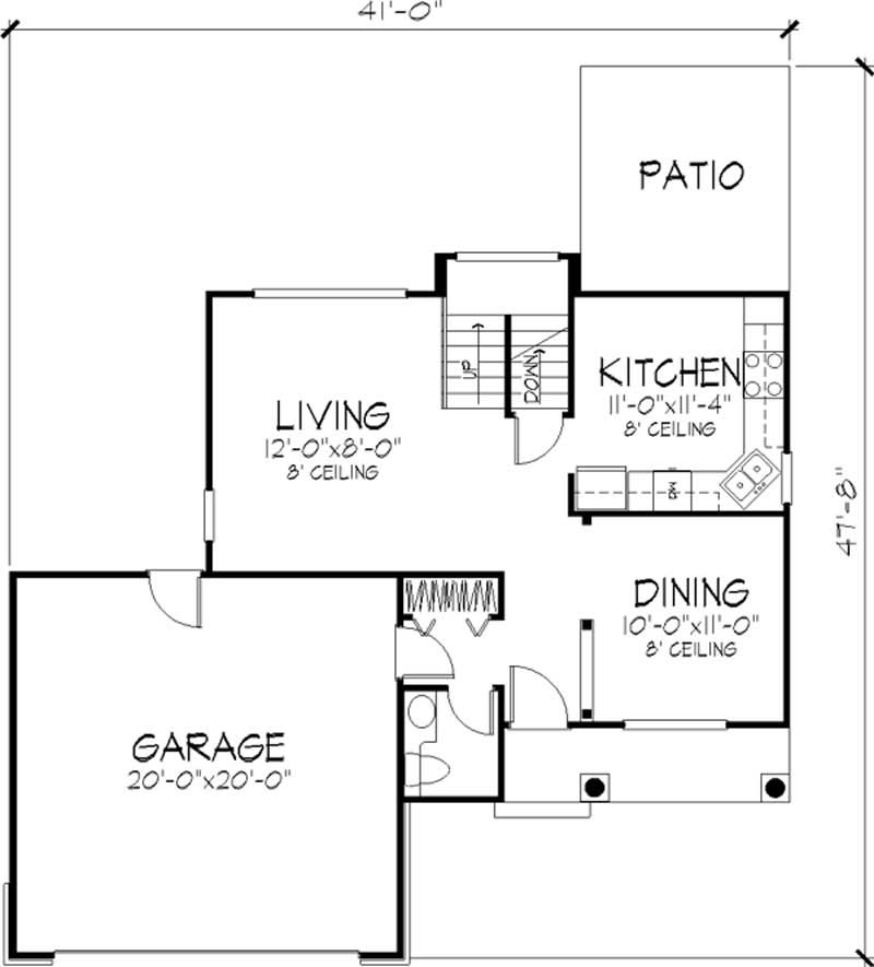 Floor Plan First Story of Country Plan #146-2947