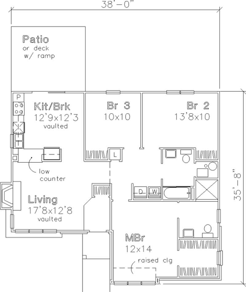 Floor Plan First Story of Country Plan #146-2950