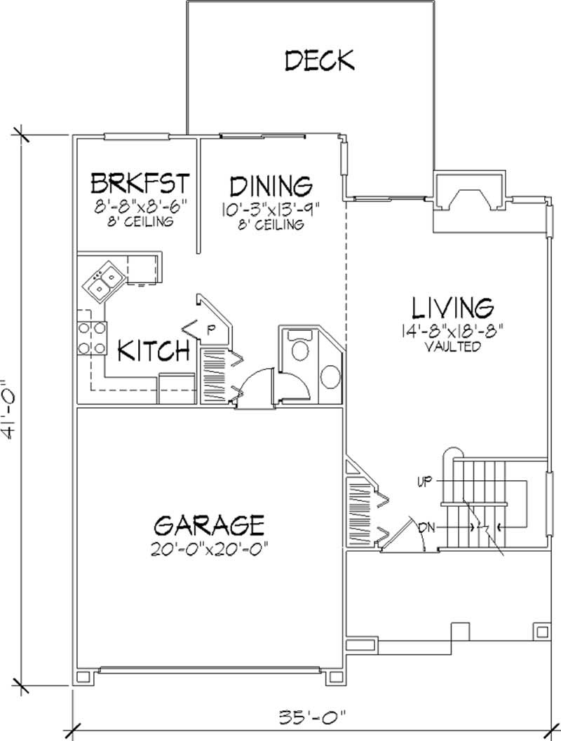 Floor Plan First Story of Country Plan #146-2967