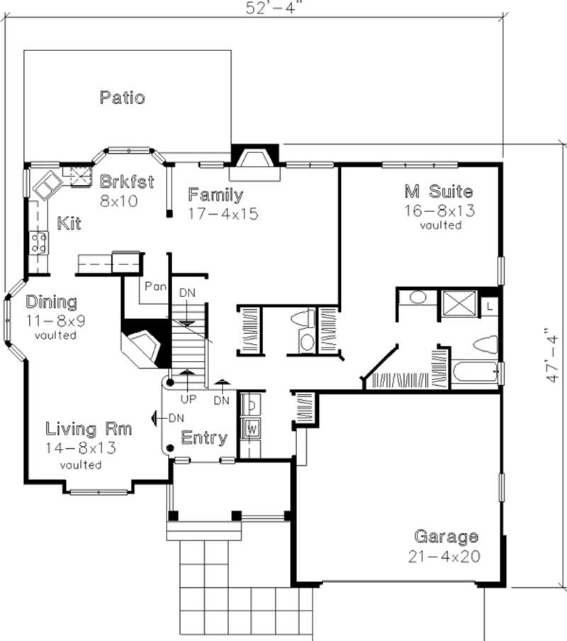 Floor Plan First Story of Cape Cod Plan #146-2997