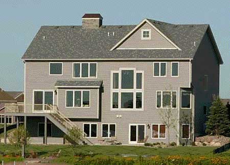 Home Plan Rear Elevation of this 4-Bedroom,3968 Sq Ft Plan -146-3004