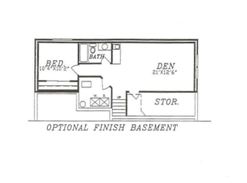 Floor Plan Basement of Contemporary Plan #147-1001