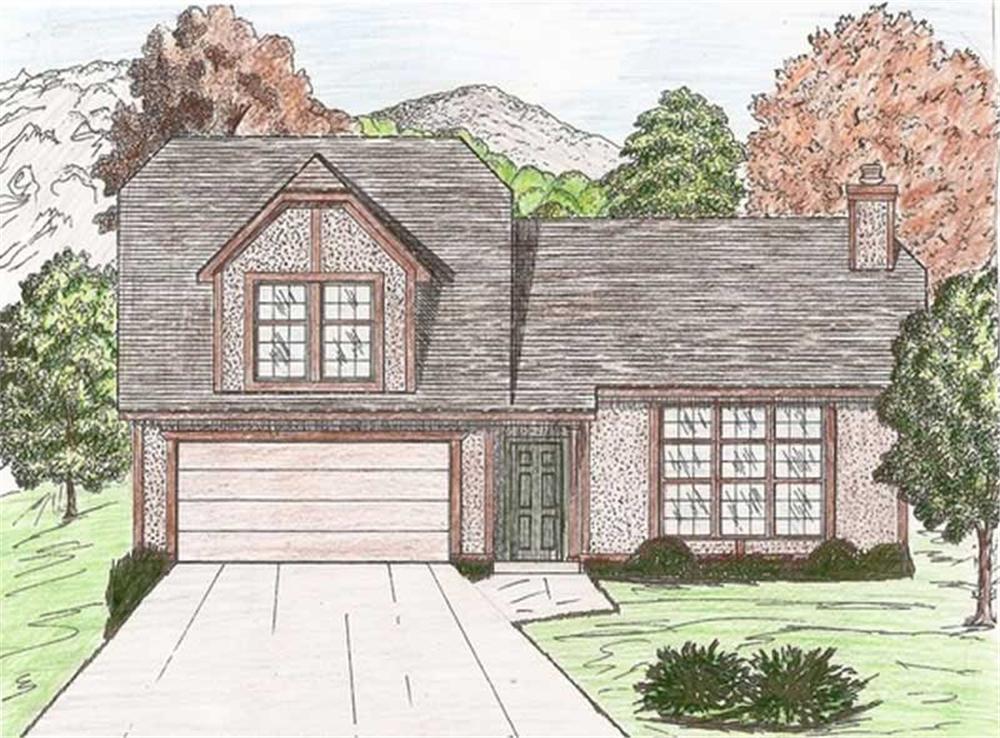 Front View of this 3-Bedroom, 1655 Sq Ft Plan - 147-1003