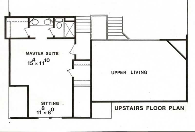 Floor Plan Second Story of Traditional Plan #147-1003