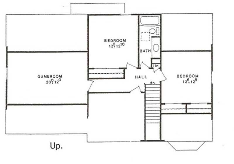 Floor Plan Second Story of Traditional Plan #147-1004