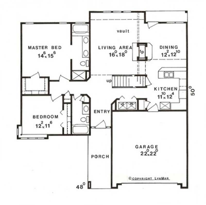 Floor Plan First Story of Wheelchair Accessible Plan #147-1009