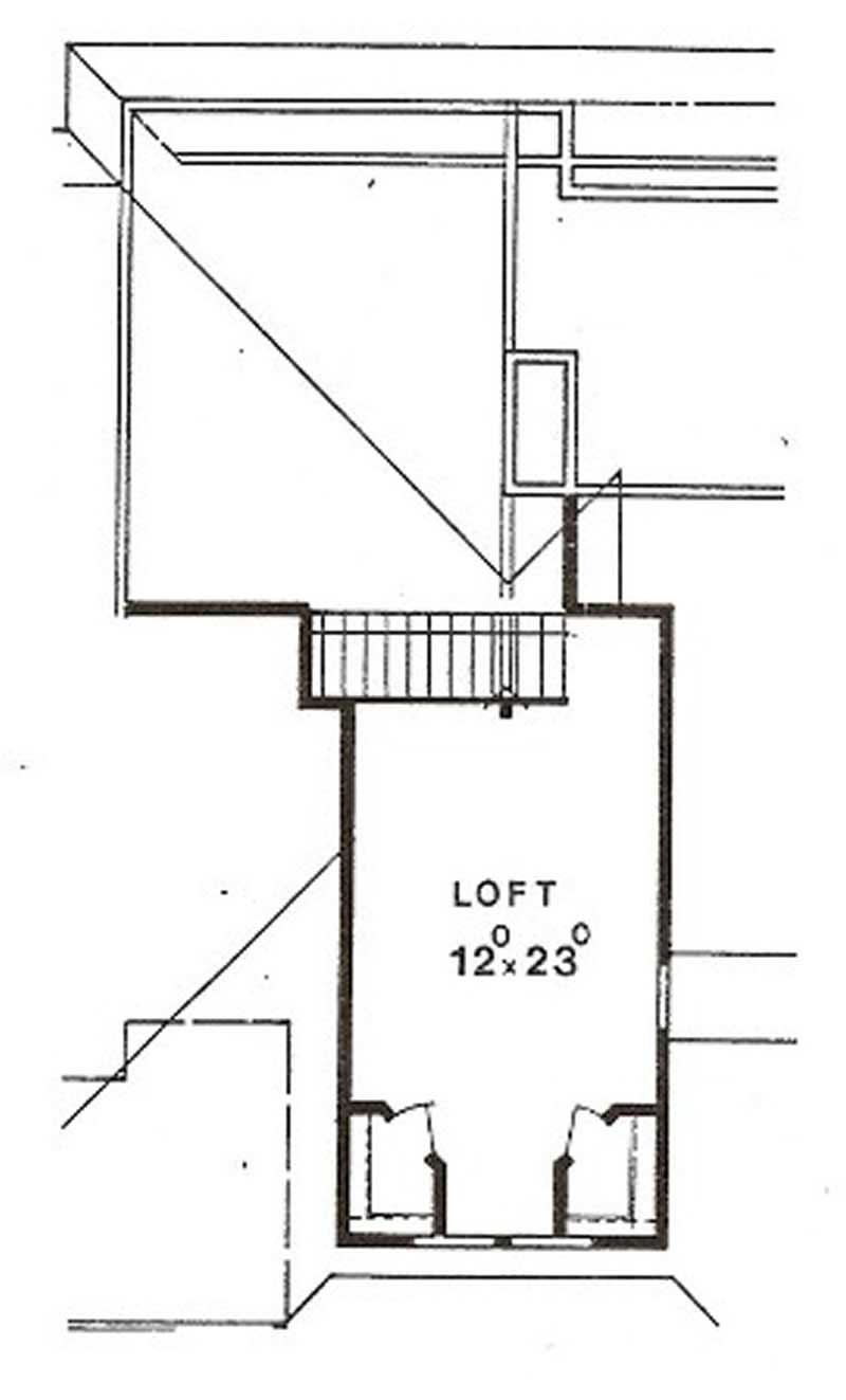 Floor Plan Second Story of Wheelchair Accessible Plan #147-1009