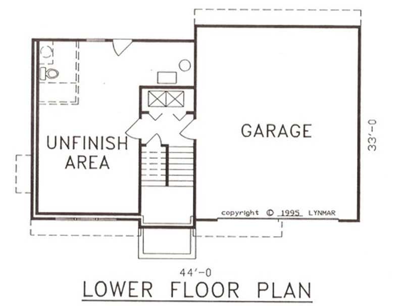 Floor Plan Basement of Tudor Plan #147-1014