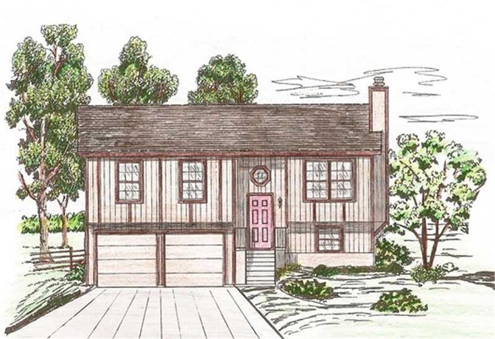 Front View of this 3-Bedroom, 1433 Sq Ft Plan - 147-1015