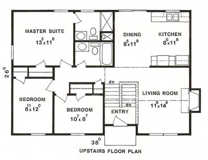 Floor Plan First Story of Multi-Level Plan #147-1015