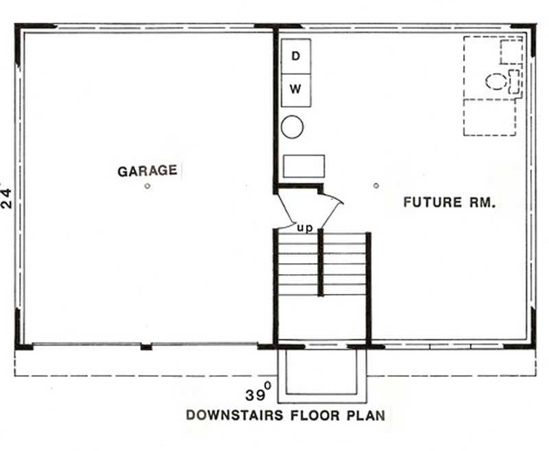 Floor Plan Garage of Multi-Level Plan #147-1015