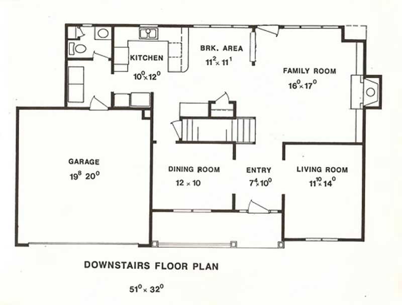 Floor Plan First Story of Country Plan #147-1045