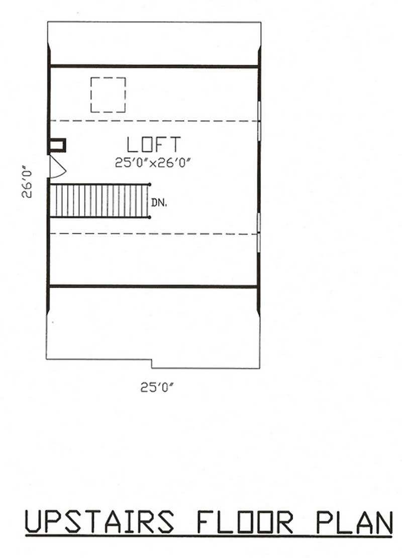 Floor Plan Second Story of Cape Cod Plan #147-1046