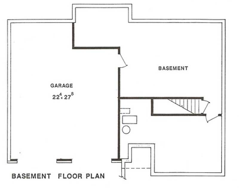 Floor Plan Garage of Multi-Level Plan #147-1054