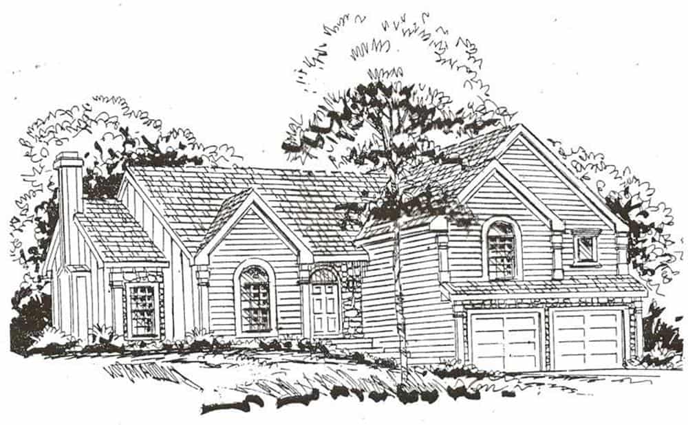Front View of this 4-Bedroom, 1954 Sq Ft Plan - 147-1061