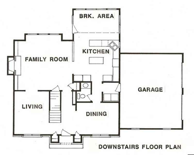 Floor Plan First Story of Tudor Plan #147-1083