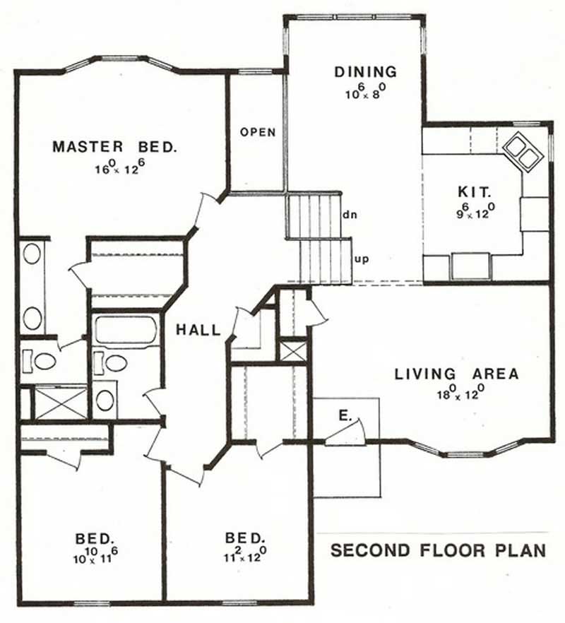 Upper Level of Multi-Level Plan #147-1090