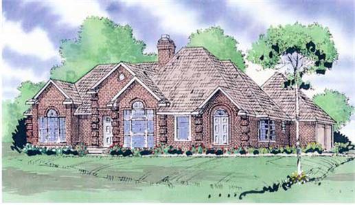 Front View of this 3-Bedroom, 2228 Sq Ft Plan - 147-1101