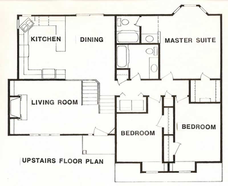 Floor Plan Second Story of Farmhouse Plan #147-1137