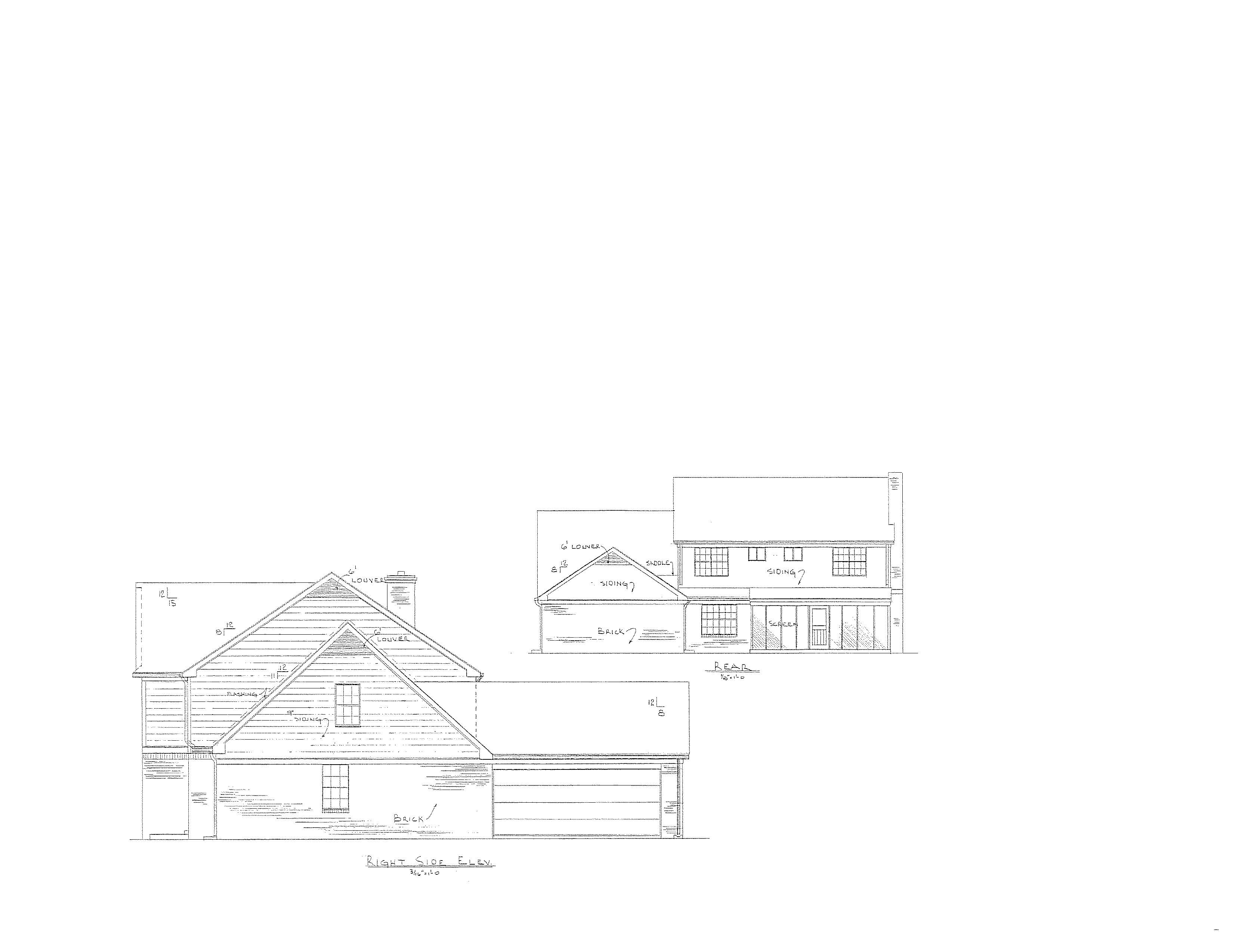 Home Plan Rear Elevation of this 4-Bedroom,2798 Sq Ft Plan -147-1155