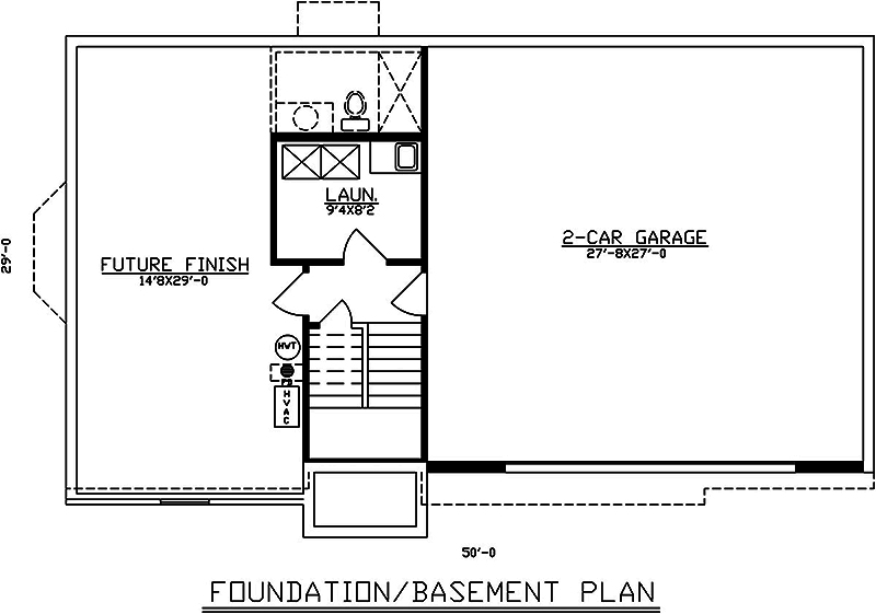Floor Plan Basement of Traditional Plan #147-1157