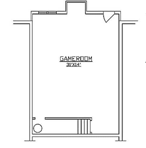 Floor Plan Basement of Contemporary Plan #147-1161